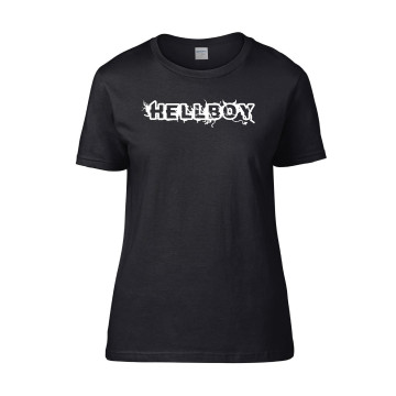 DJ Hellboy ladies T-shirt logo | black