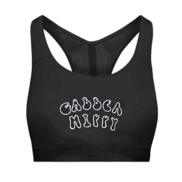 Gabber Hippy sport top logo | black