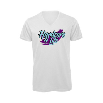Hard-Wear T-shirt HARDCORE 4 LIFE graffiti-editie | wit