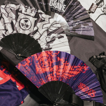 Ground Zero rave to the grave waaier | zwart