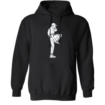 HakkuhVideos hooded sweater gabber at the front logo at the back | black
