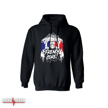 Hard-Wear Hooded Sweater Frenchcore Blindfolded | zwart