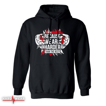 Hard-Wear Hardcore hoodie zonder rits | because we are harder!