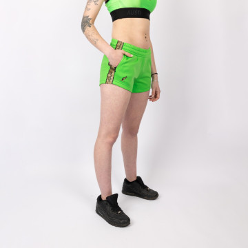 Australian women's hotpants with gold trim 3.0 | kawasaki green