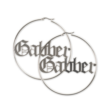 100% Hardcore earrings Gabber 5 CM | silver