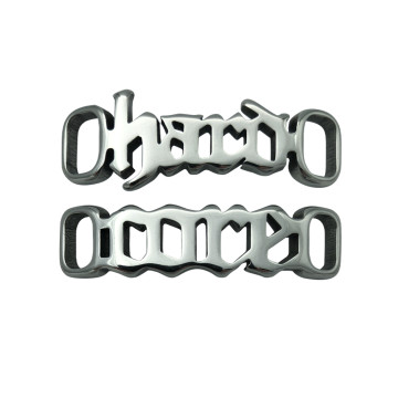 100% Hardcore shoe lacelocks Hard-Core silver [set of 2].