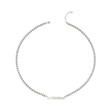 100% Hardcore chain logo 65 CM | silver