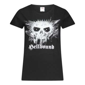 Hellbound dames t-shirt skull | zwart