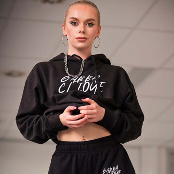 Gabba Clique hoodie Gabba logo | zwart