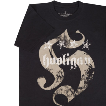 Hooligan Steetwear T-shirt Four stars zwart 