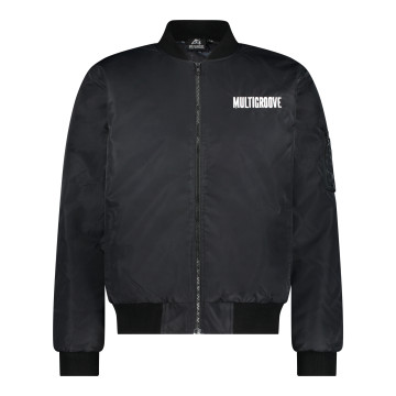 Multigroove bomber jacket embroidered logo | black