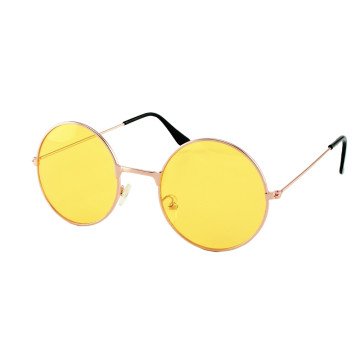 Loud and Clear round sunglasses metal gold | yellow lenses