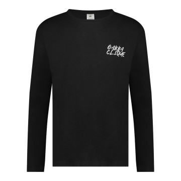 Gabba Clique longsleeve meditation wit | zwart