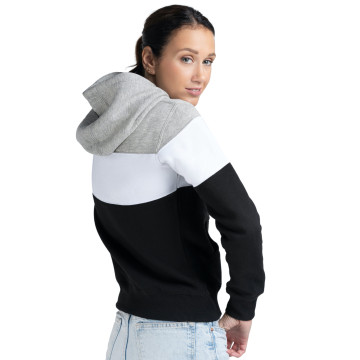 Lonsdale women's hoodie Penbryn | black - white - grey