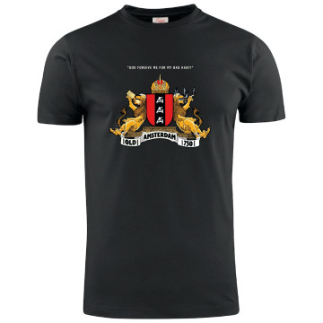 Multigroove t-shirt Old Amsterdam | zwart