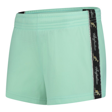 Australian ladies hotpants with black trim 2.0 | gossamer green