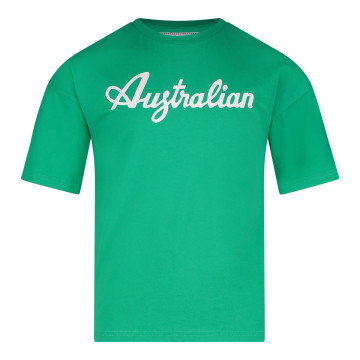 Australian kids T-shirt basic logo | green