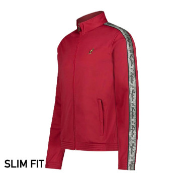 Australian slim fit jacket silver piping 2.0 | bordeaux red