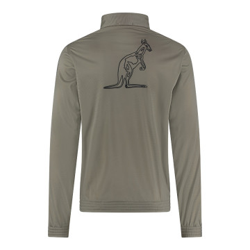 Australian slim fit jacket gold piping + big logo | iron gray