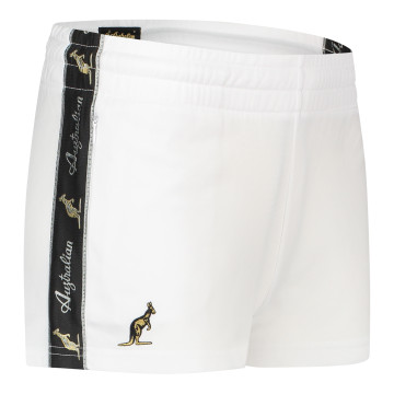Australian women's hotpants with black trim 2.0 | white