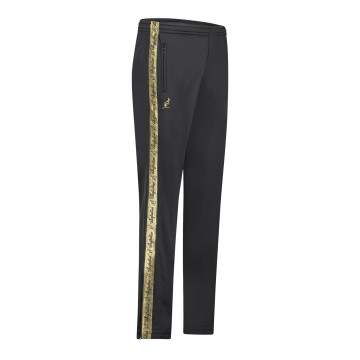 Australian pants with 2 zippers and gold piping 2.0 | black