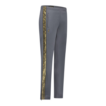 Australian pants with 2 zippers and gold piping 2.0 | gray