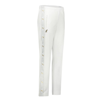 Australian pants with 2 zippers and white piping 2.0 | white
