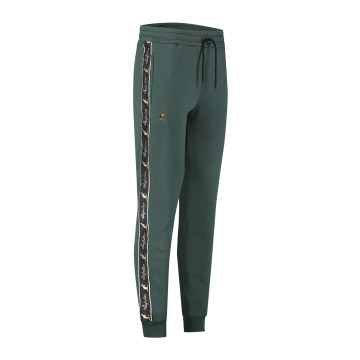 Australian pants cotton with two zippers and black piping 2.0 | woods green
