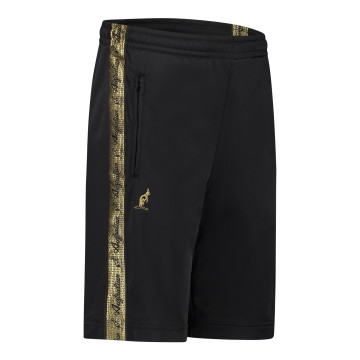 Australian bermuda with two zippers and gold piping 2.0 | black