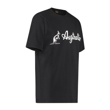 Australian T-shirt with white logo | black
