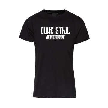 Ouwe Stijl is Botergeil T-shirt wit logo print op rug