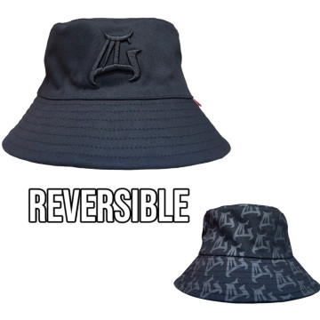 Multigroove double-sided Bucket Hat | black