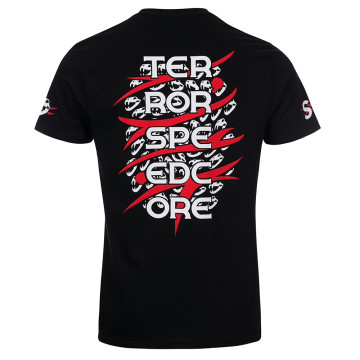 Speedcore Italia T-shirt two-tone logo [front and back printed] | black