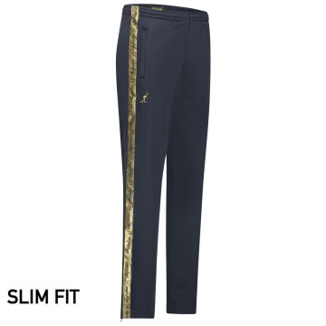 Australian Slim Fit Pants with 2 Zippers and Gold Piping 3.0 | Navy