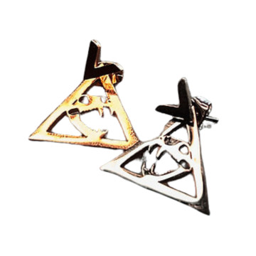 Speedcore Italia oorbellen triangle | zilver