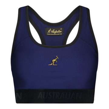 Australian women's glossy sports top | navy