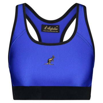 Australian women's glossy sports top | ita blue