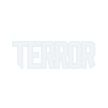 Terror logo car sticker | white