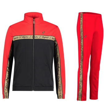 Australian tracksuit gold piping 3.0 | black - red