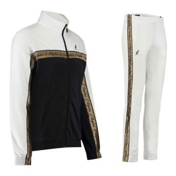 Australian tracksuit gold piping 3.0 | black - white 2