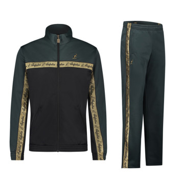 Australian tracksuit gold piping 3.0 | black - woods green