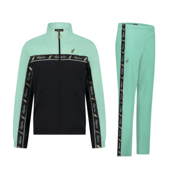 Australian tracksuit black piping 3.0 | black - gossamer green