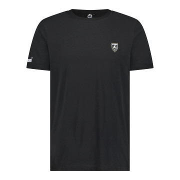 Multigroove black t-shirt with embroidered logo