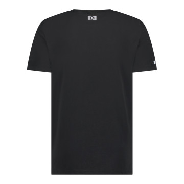 Multigroove black t-shirt with embroidered logo