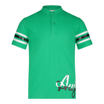 Australian kids polo shirt hip logo | green
